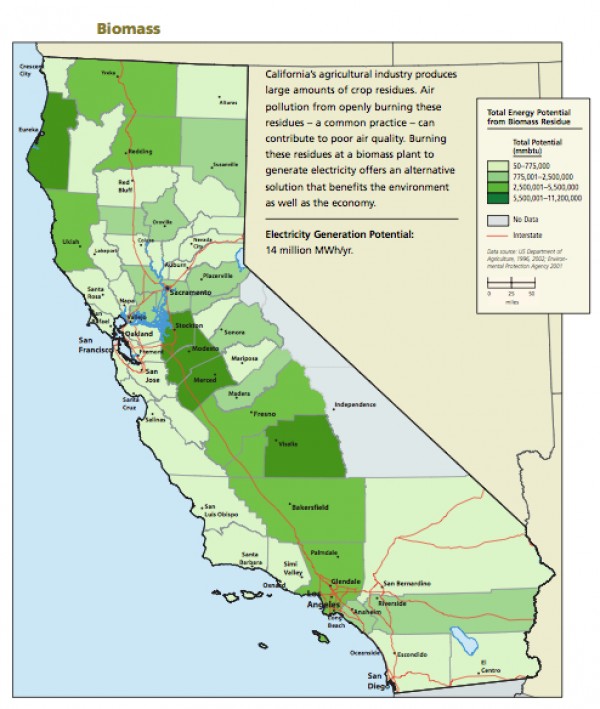California Biomass Map