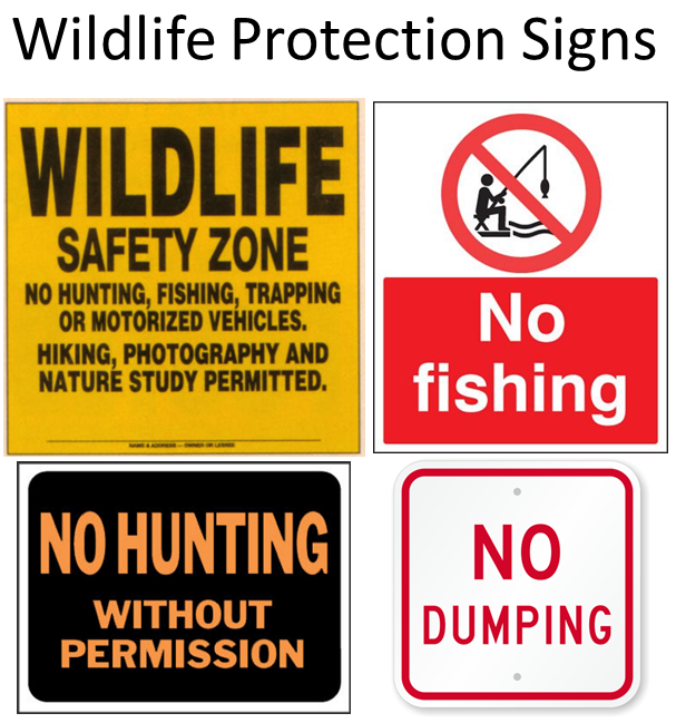 Wildlife protection signs